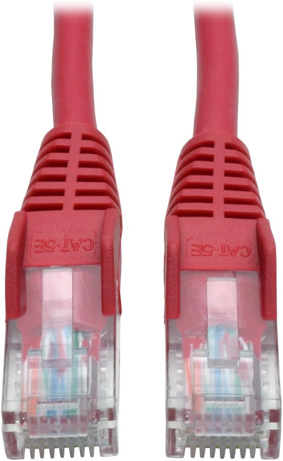 Tripp Lite Cat5e 350MHz Snagless Molded Patch Cable (RJ45 M/M) - Red, 3-ft.(N001-003-RD)