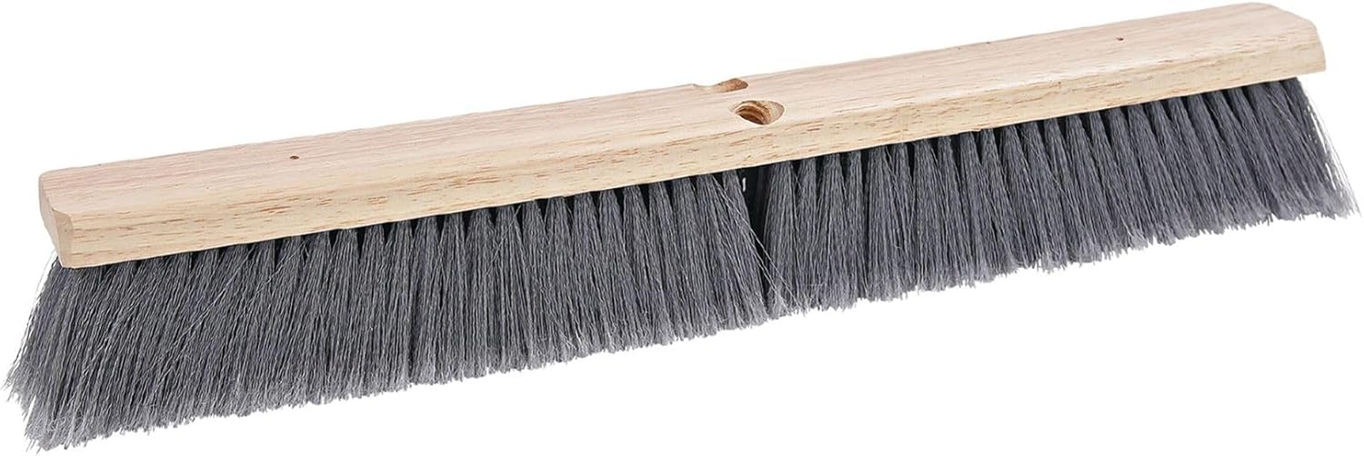 Boardwalk BWK20424 3 in. Flagged Polypropylene Bristles 24 in. Brush Floor Brush Head - Gray