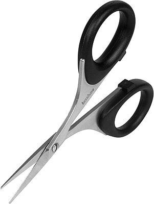 Kershaw Skeeter 3 Precision Fine Tip Scissors, Professional Grade for Fly Tying and Trimming (1216), Black, Regular