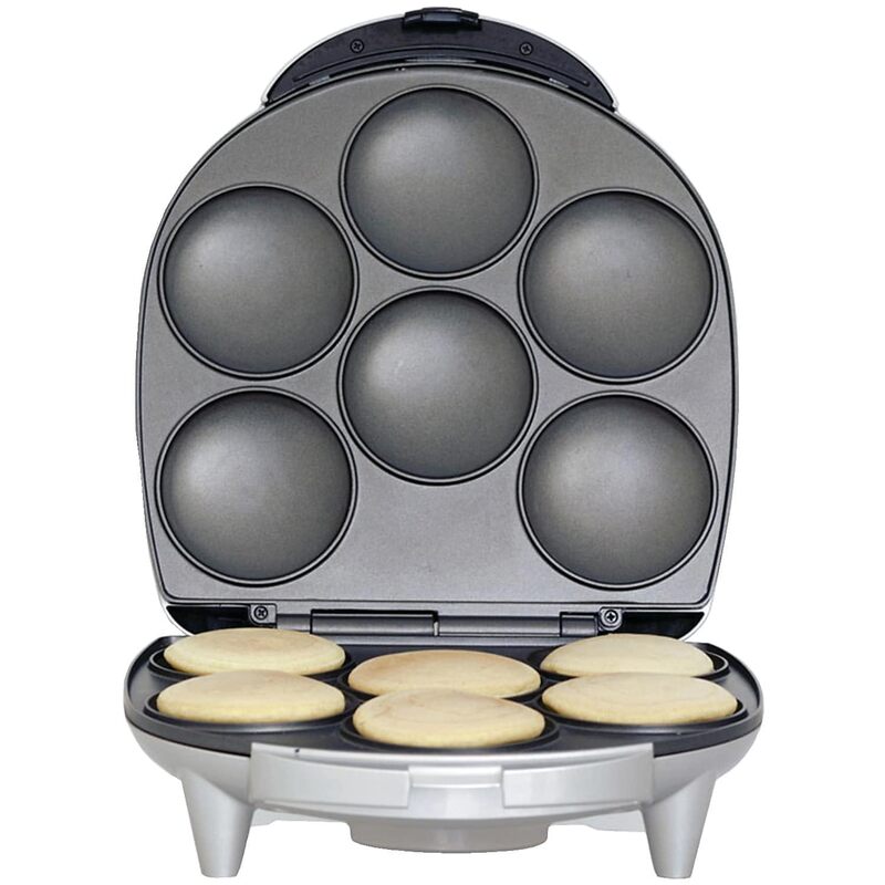 Brentwood AR-136 6 Piece Non-Stick Arepa Maker Silver, 1"
