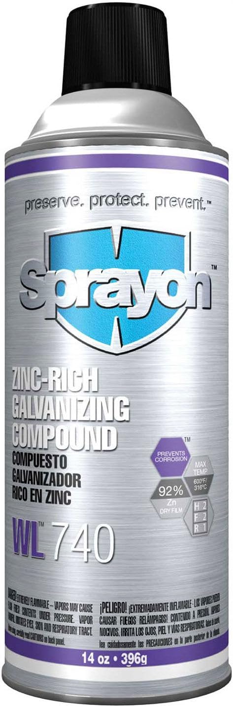 WL740 Zinc Rich Galvanizing Compound 14 Oz. - Lot of 12