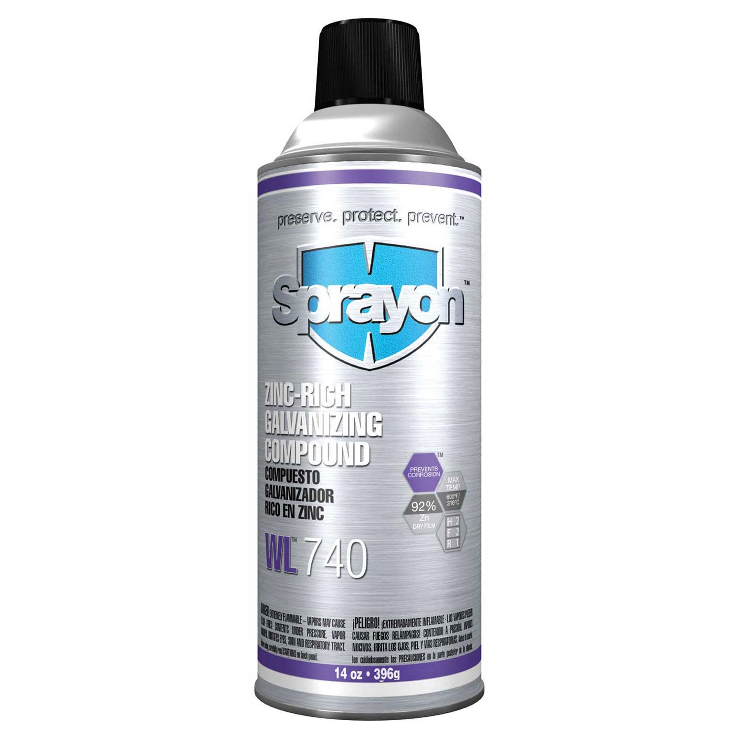 WL740 Zinc Rich Galvanizing Compound 14 Oz. - Lot of 12