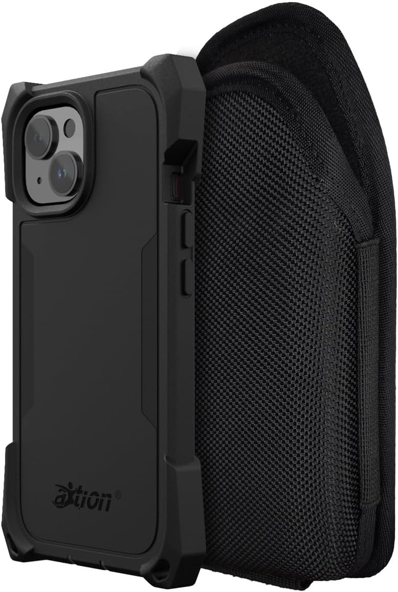 aXtion Edge Bundle for iPhone 15, Durable, Non-Slip case Military-Grade case