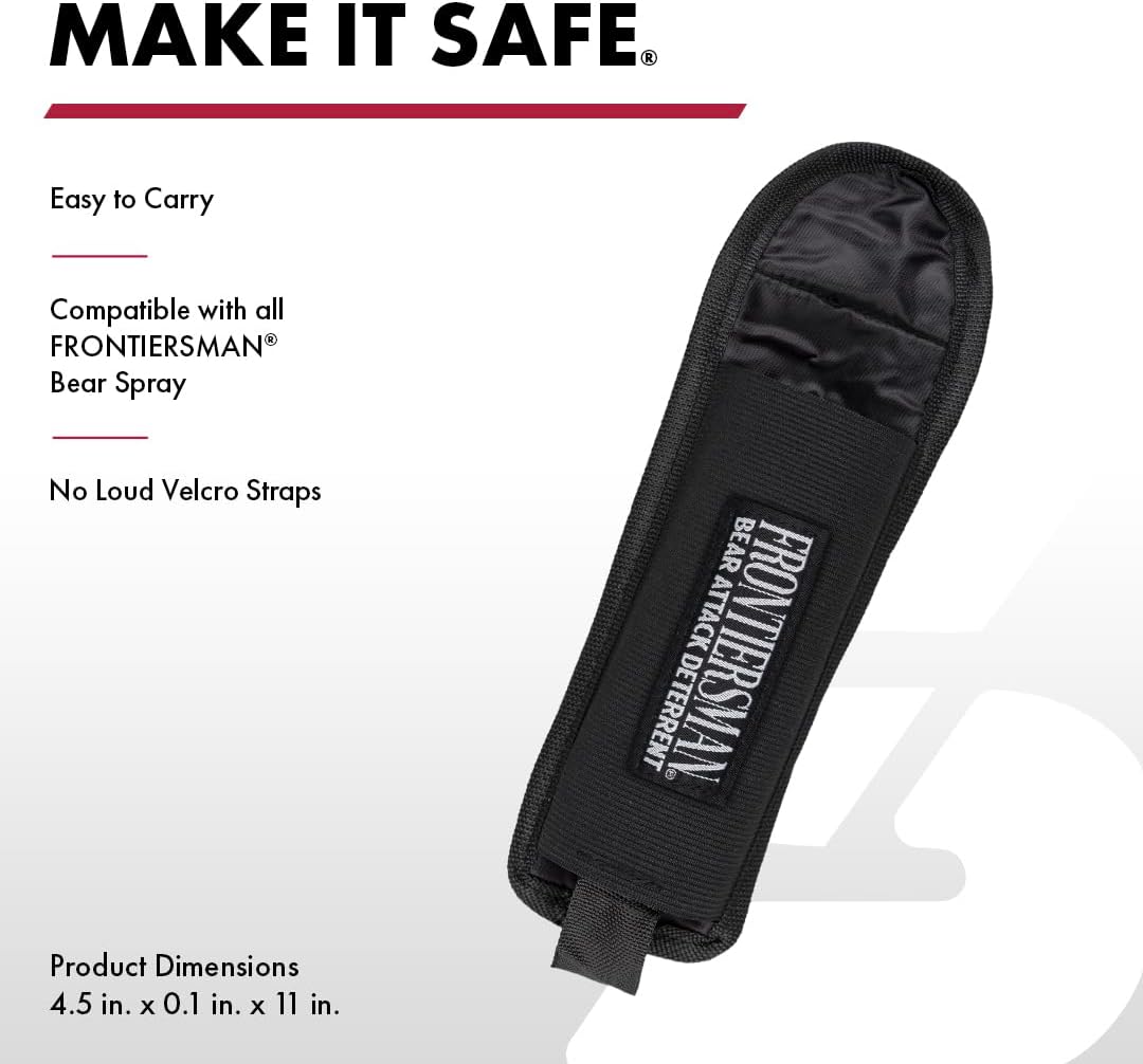 SABRE Frontiersman Bear Spray Holster, Nylon 3-in-1 Chest/Belt/Waist, Fits 7.9 & 9.2 oz