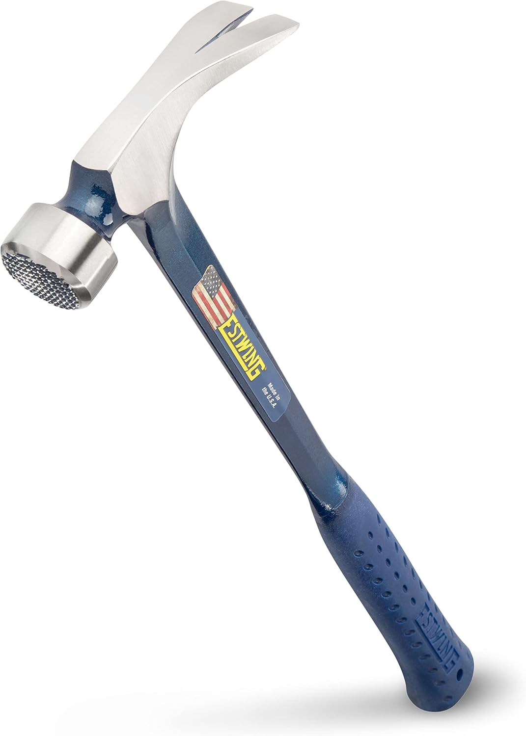 ESTWING BIG BLUE Framing Hammer - 25 oz Straight Rip Claw with Forged Steel Construction & Shock Reduction Grip