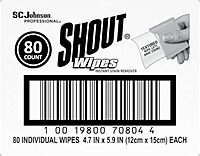 Shout Instant Stain Remover Towelette Wipes (80 count) 80 Count (Pack of 1)