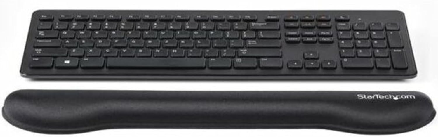 StarTech.com Foam Keyboard Wrist Rest for Ergonomic Typing Support - Padded Non-Slip Keyboard Cushion