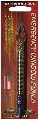 ZAK TOOL Key Ring Window Punch, Spring-Loaded Stainless Steel