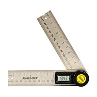 General Tools Digital Angle Finder Ruler #822 - 5" Stainless Steel Woodworking Protractor Tool with Large LCD Display 5-Inch