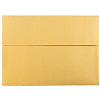 JAM PAPER Metallic Invitation Envelopes - Gold Stardream - 25/Pack