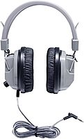 HamiltonBuhl SC-7V SchoolMate Deluxe Stereo Headphone with 3.5 mm Plug and Volume Control, Leatherette Cushions, Replaceable, Heavy-duty, Write-on, Reclosable Bag, Volume Control On Ear Cup Single