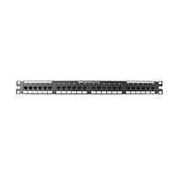 Panduit DP24688TGY Category-6 24-Port Flat Punchdown Patch Panel 1 RU Black