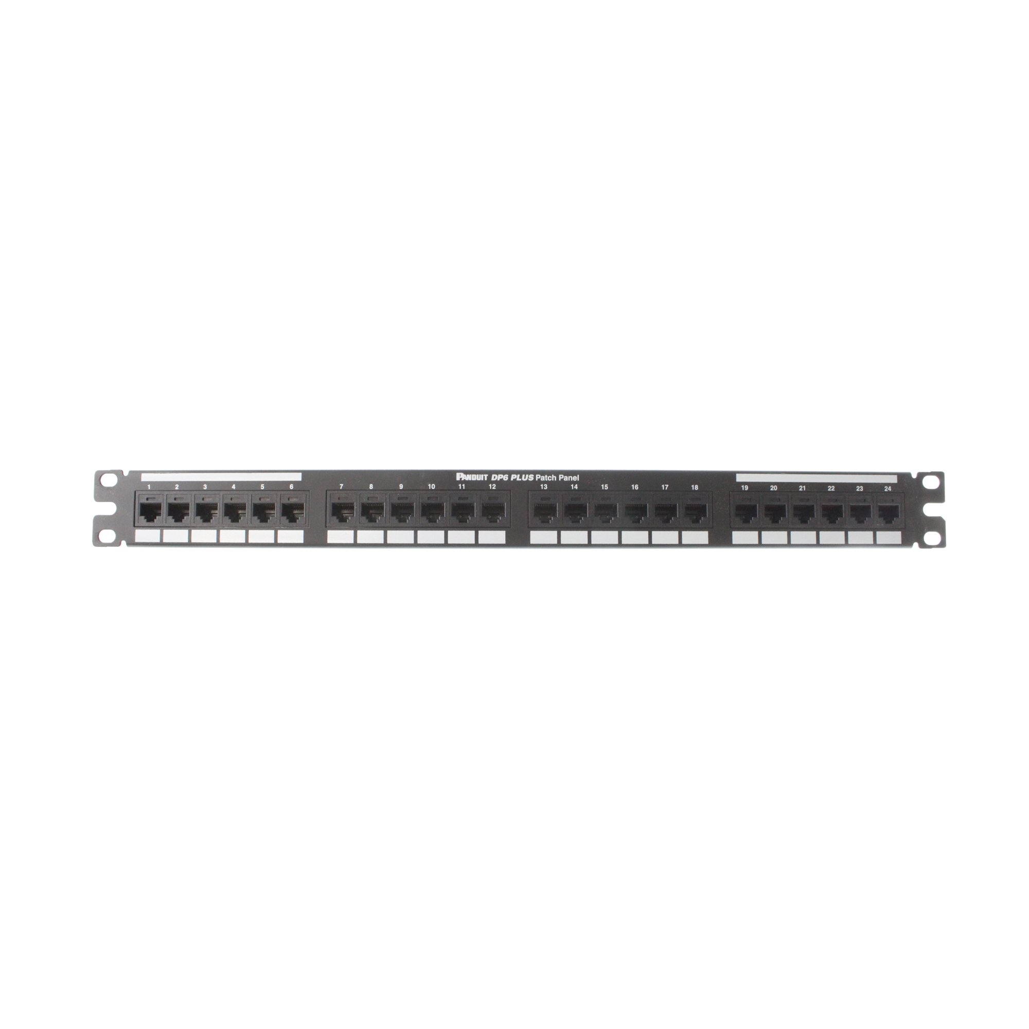 Panduit DP24688TGY Category-6 24-Port Flat Punchdown Patch Panel 1 RU Black