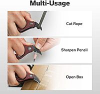 CIVIVI Pyrus Mini Keychain Knife (1 Piece), Small EDC Pocket Folding Box Cutter with 14C28N Blade & Ringed G10 Handle