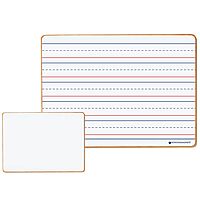 Dowling Magnets Magnetic Dry-Erase Boards – Double-Sided Ruled/Blank – 12" Long x 8.75" Wide – Pack of 5. (735206), White