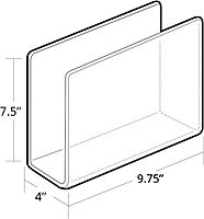 Azar Displays Clear Acrylic Lateral Desk File Holders, Pack of 4
