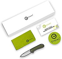 CIVIVI Tamashii Fixed Blade Knife, 4.07" D2 Blade Canvas Micarta Handle with A Kydex Sheath, T-clip, Paracord Lanyard for EDC Outdoor Carry Bob Terzuola Designed C19046-5