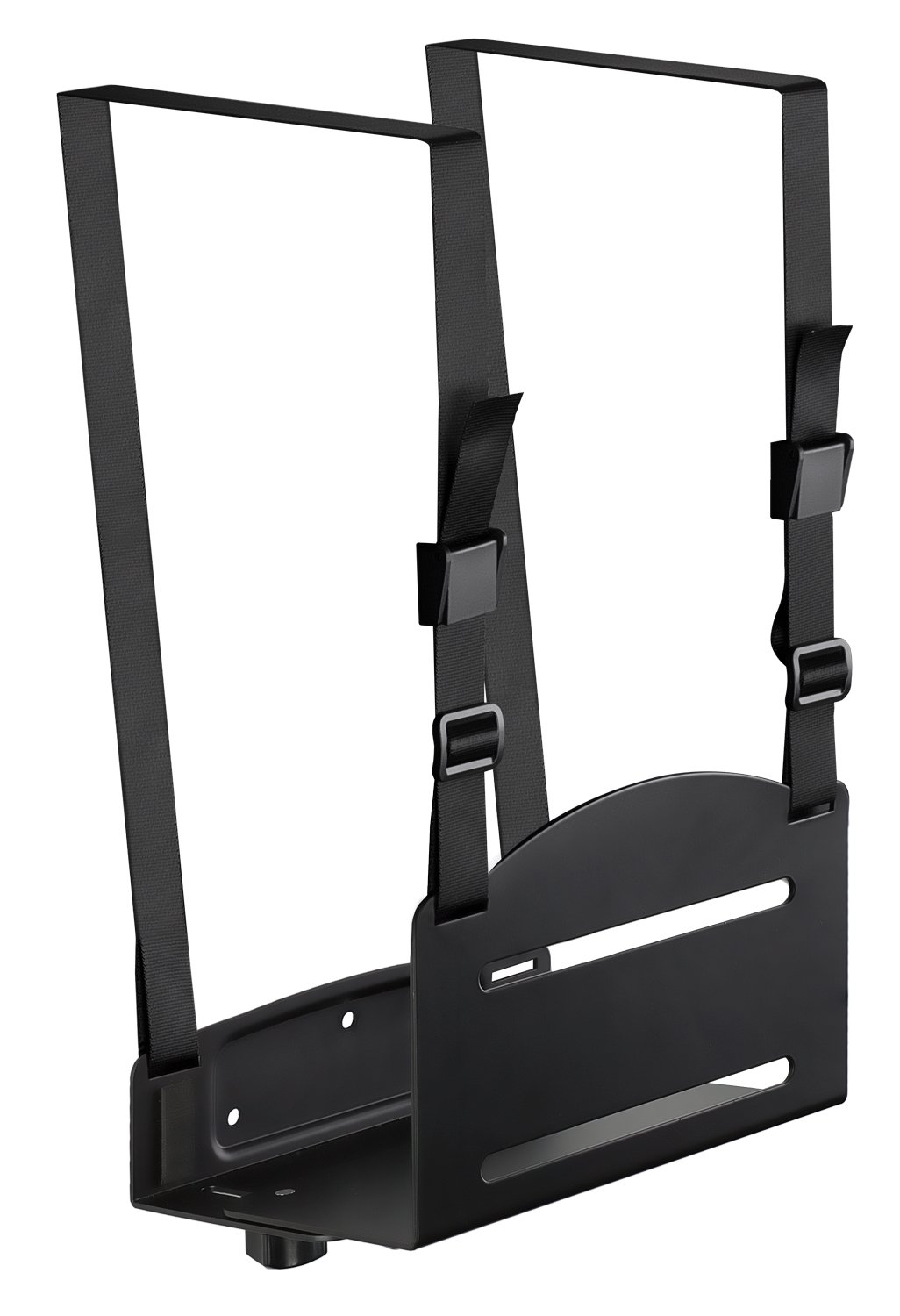 Mount-It! CPU Wall Mount Bracket, Desktop Computer Tower Holder with Safety Straps, Heavy Duty Size Adjustable CPU Holder