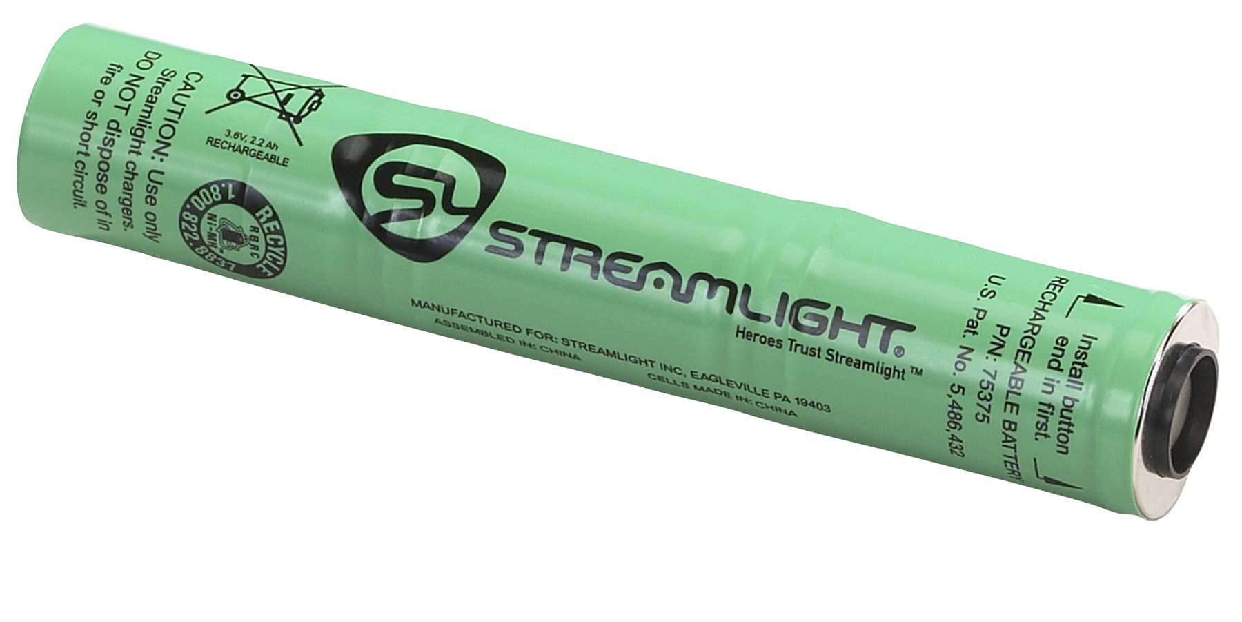 Streamlight 75375 NiMH Battery - Stingers Except UltraStinger, PolyStinger LED HAZ-LO, Stinger Switchblade