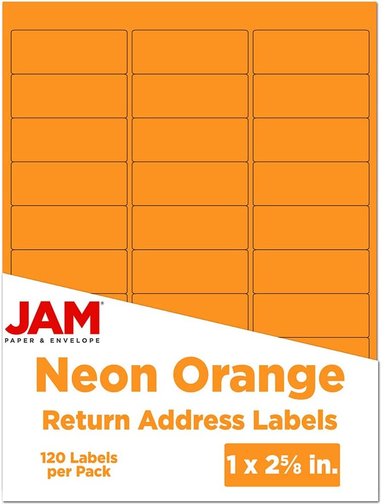 JAM PAPER Mailing Address Labels - Self-Adhesive Rectangular