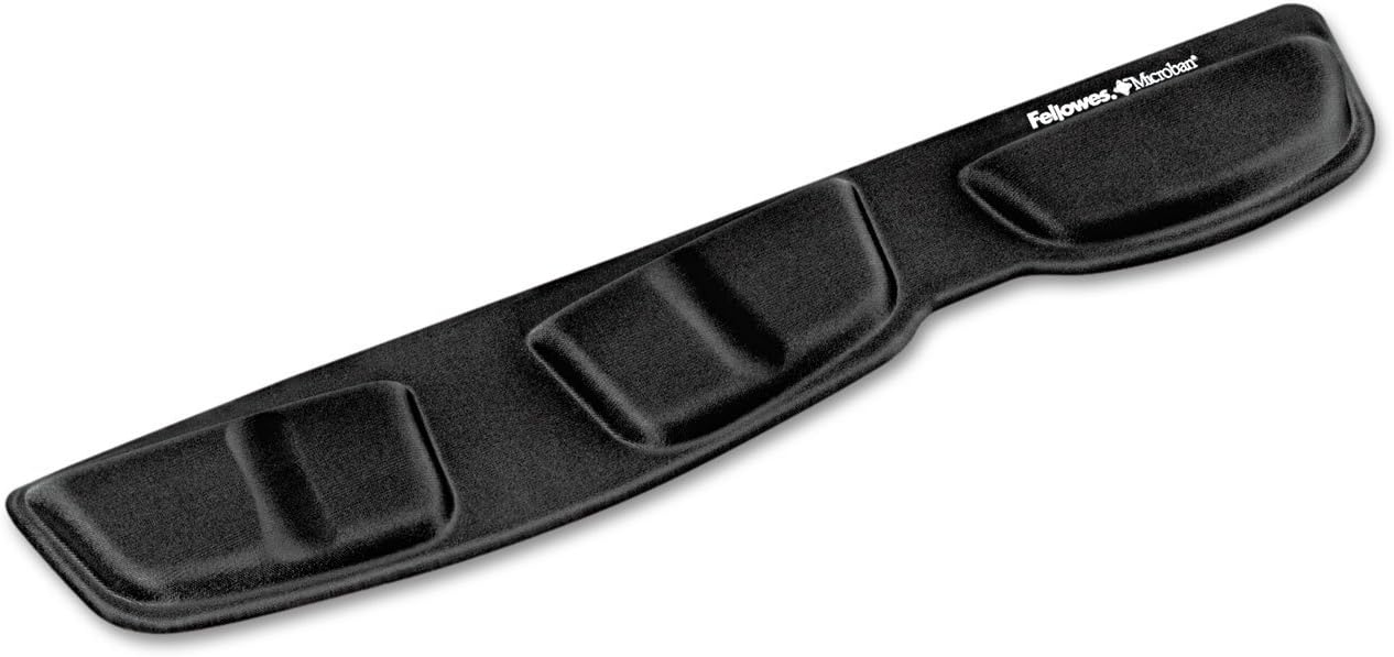 Fellowes Keyboard Palm Support with Microban Protection, Foam, Black (9182801)