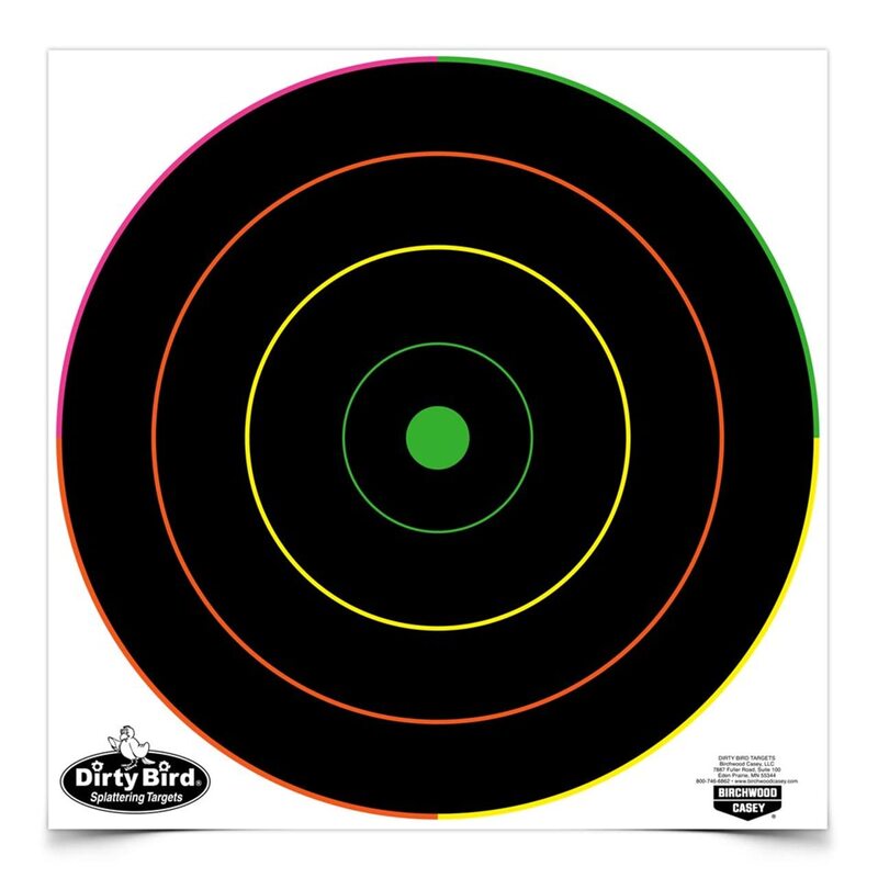 Birchwood Casey Dirty Bird Multicolor Bull's-Eye Targets 12-Inch
