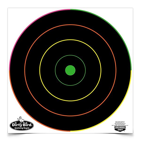 Birchwood Casey Dirty Bird Multicolor Bull's-Eye Targets 12-Inch