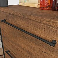 Sauder Iron City 31inW x 20inD Lateral 2-Drawer File Cabinet, Checked Oak