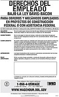 ComplyRight Federal Contractor Posters, Davis-Bacon Act, Spanish, 11in x 17in