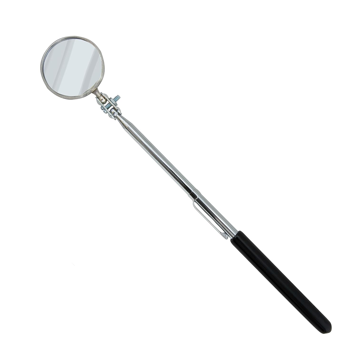 Ullman E-2M Circular Magnifying Pocket Inspection Mirror, 1-1/4" Diameter, 8" Overall Length