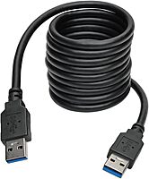 Tripp Lite USB 3.0 SuperSpeed (A/A) Cable, 28/24 AWG, 5 Gbps, USB Type-A to Type-A, Black