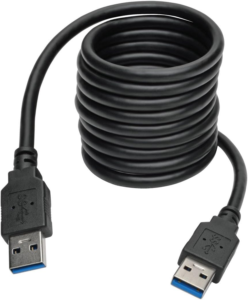 Tripp Lite USB 3.0 SuperSpeed (A/A) Cable, 28/24 AWG, 5 Gbps, USB Type-A to Type-A, Black
