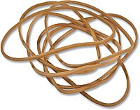 Universal Rubber Bands, Size #16, 2.5in x 0.06in, 1900 Count, Beige