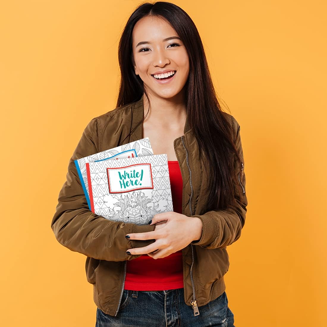 BARKER CREEK Color Me! Inspired Writing Journals, College-Ruled, 8.5 x 11, 48 Pages