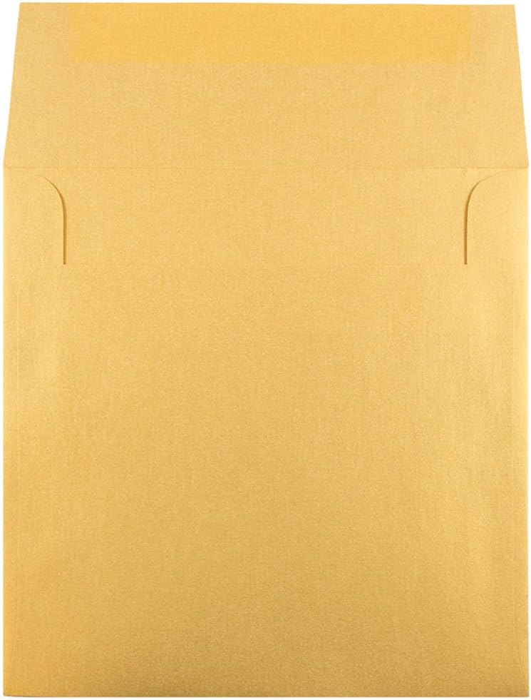JAM PAPER Metallic Invitation Envelopes - Gold Stardream - 25/Pack