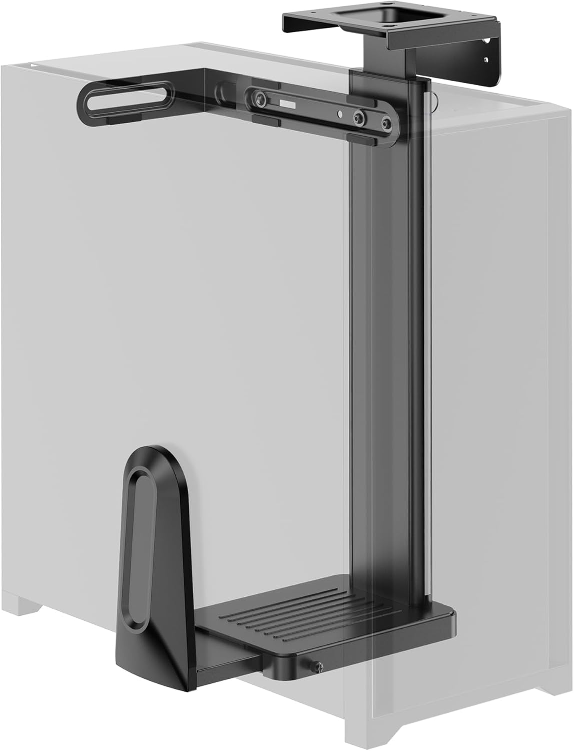 Mount-It! CPU Under Desk Mount Bracket, Height Adjustable Heavy Duty Computer Tower Wall Mount, 44 lbs Weight Capacity
