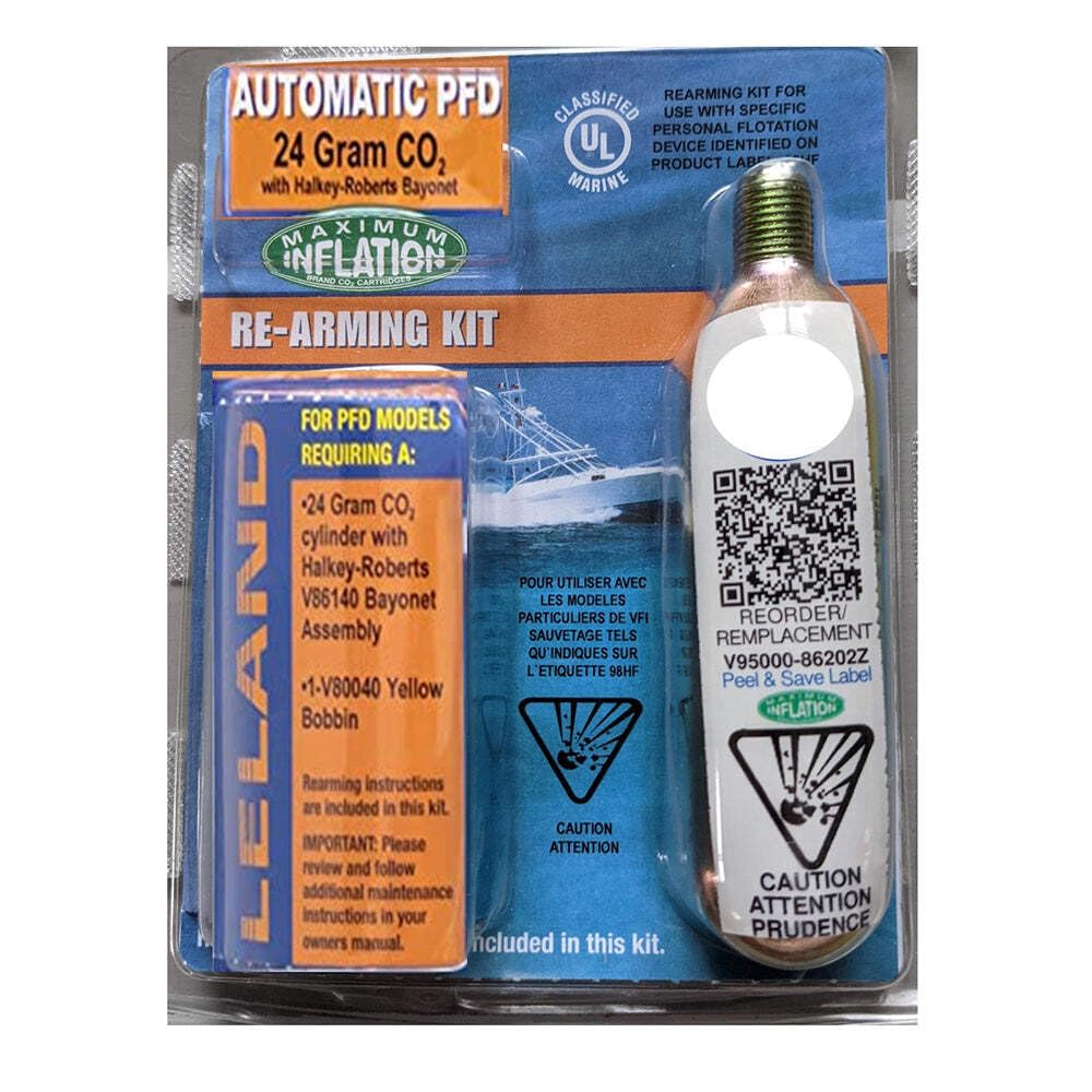 Inflatable Life Jacket Rearming Kit, Automatic, 38 g, 1/2" Threaded