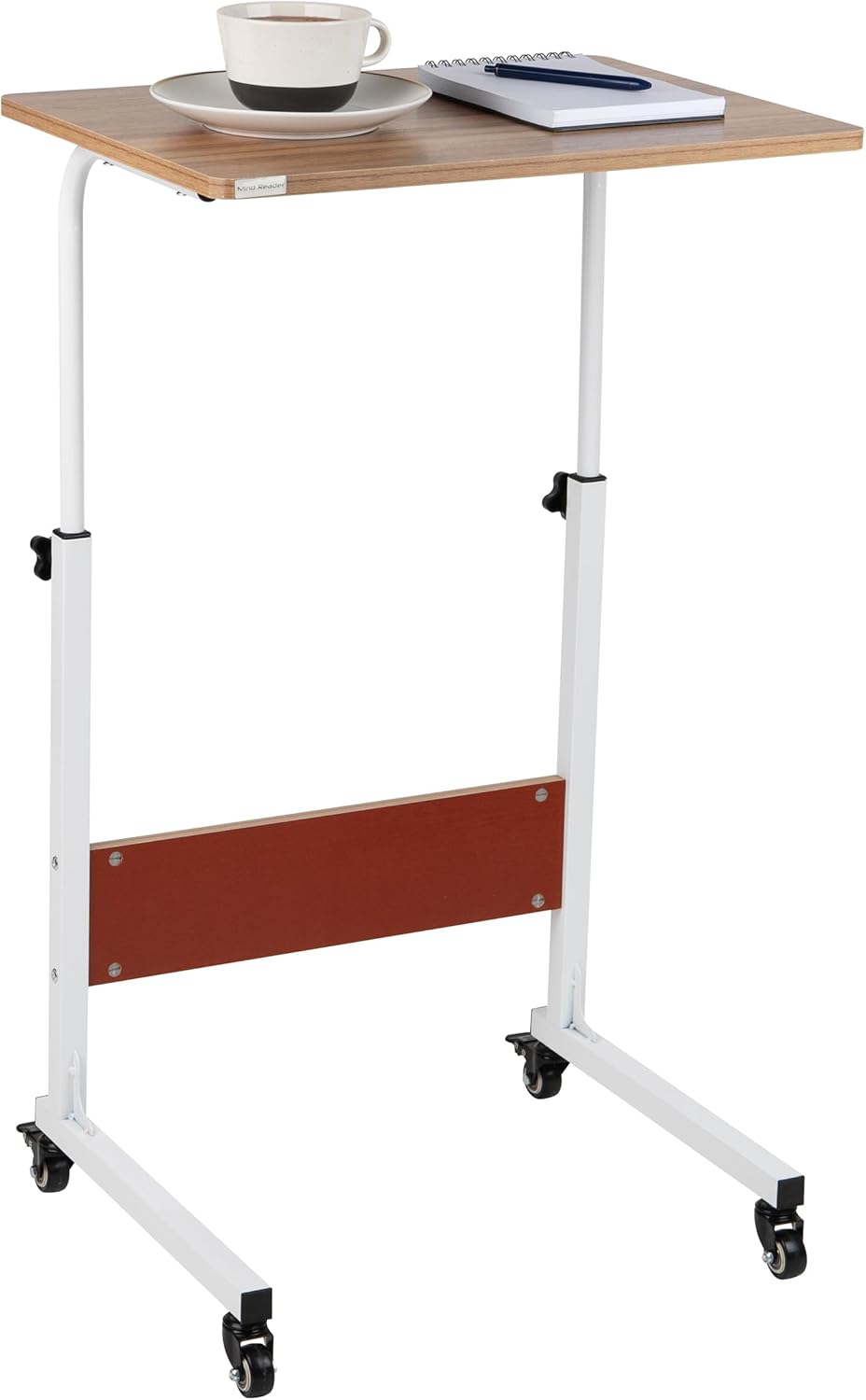 Mind Reader Standing Desk, Adjustable Height, Laptop Workstation, 33"H x 15.75"W x 21.75"L, MDF, Brown