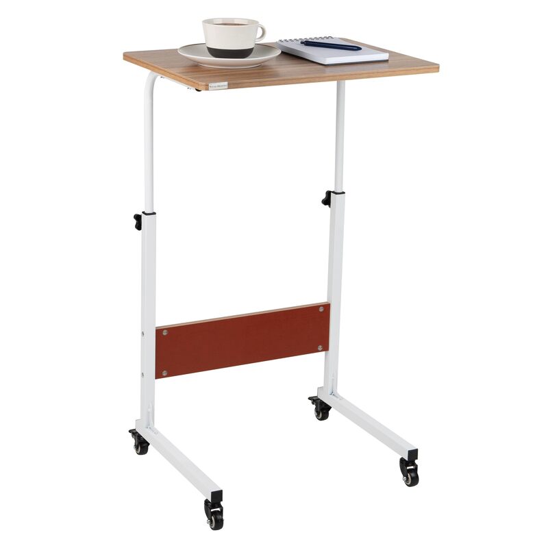 Mind Reader Standing Desk, Adjustable Height, Laptop Workstation, 33"H x 15.75"W x 21.75"L, MDF, Brown