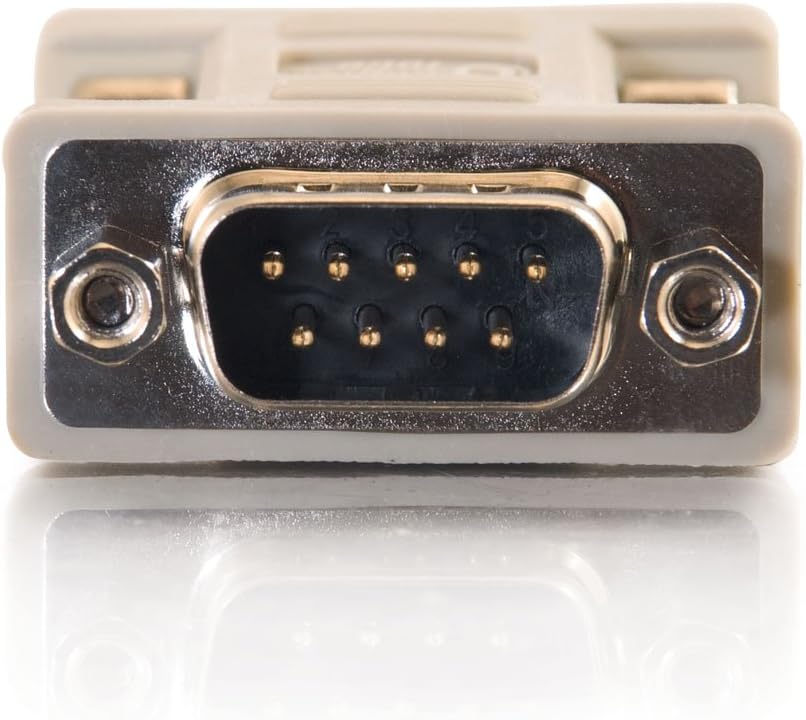 C2G 08075 DB9 Male to DB9 Female Serial RS232 Null Modem Adapter, Beige