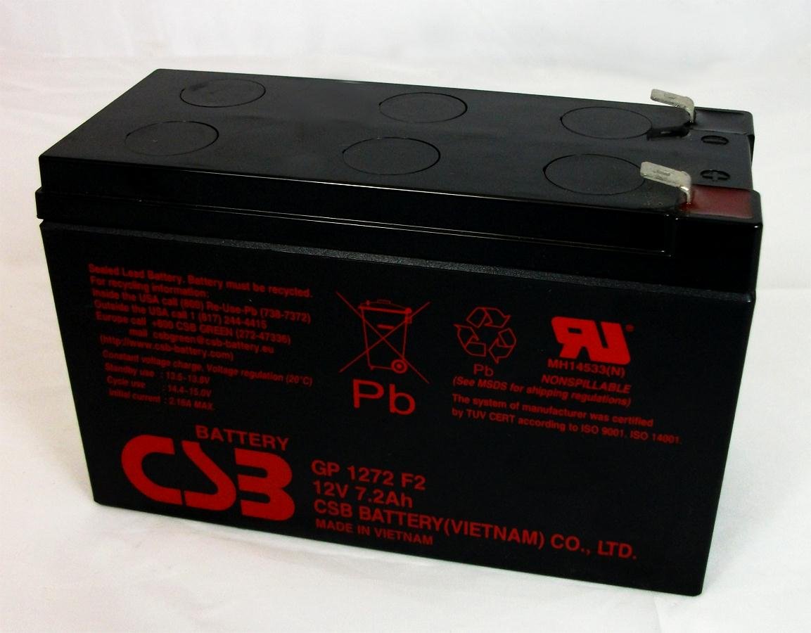 B00007 Minuteman Individual Replacement Battery, 7.2 Ah Capacity