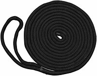 New England Ropes 1/2" Double Braid Dock Line - Black - 25'