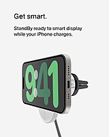Belkin MagSafe-Compatible Wireless Car Charger with 15W Fast Charging, Powerful Magnetic Vent Holder for iPhone 16, 15, 14