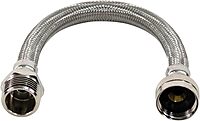 Certified Appliance Accessories Braided Stainless Steel Water-Inlet Hose, Female to Male, 1 ft (12 in) - WI12SSFM