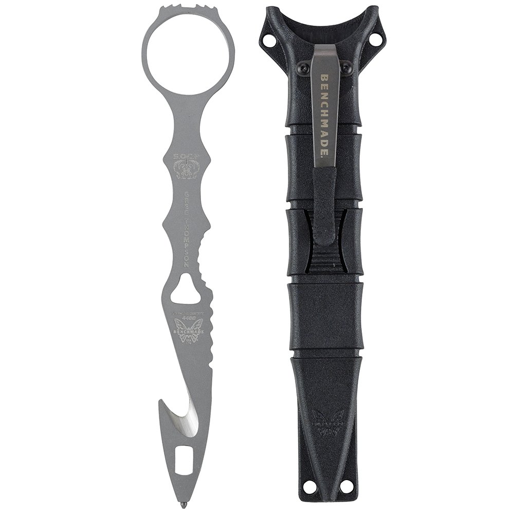 Benchmade - SOCP 179 Rescue Tool with Black Sheath, Hook, Oxygen Wrench, and Carbide Glass Breaker (179GRY)