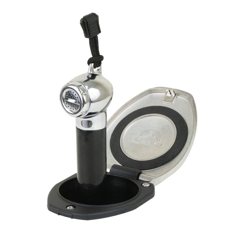 Scandvik Black & SS Recessed Transom Shower Handle/Hose - Vertical/Horizontal Mount - 6' Hose