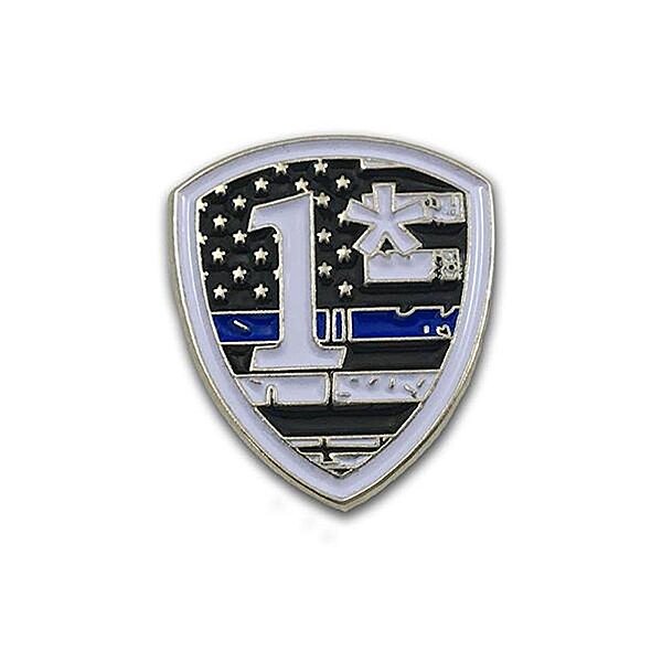 THIN BLUE LINE Enamel Lapel and Uniform Bar Pins