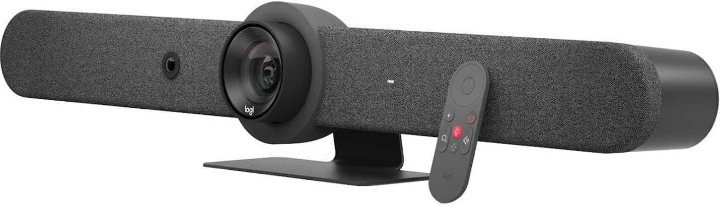 Logitech Rally Bar All-in-One Video Bar for Medium and Large Rooms, Graphite