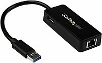 StarTech.com USB to Gigabit Ethernet Adapter with USB Port