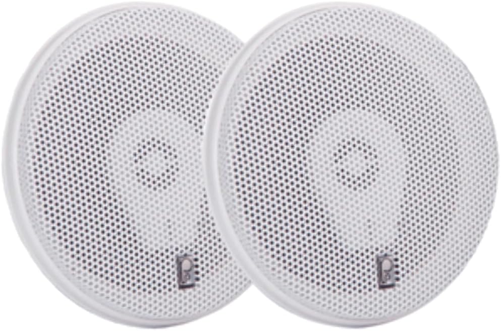 Poly-Planar MA8505W 5" 3-Way Titanium Series 200W Speakers - White